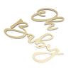 Oh Baby Wooden Sign Plaque Oh Baby Sign Cutout for Gender Reveal Parties Nursery Decor Gold