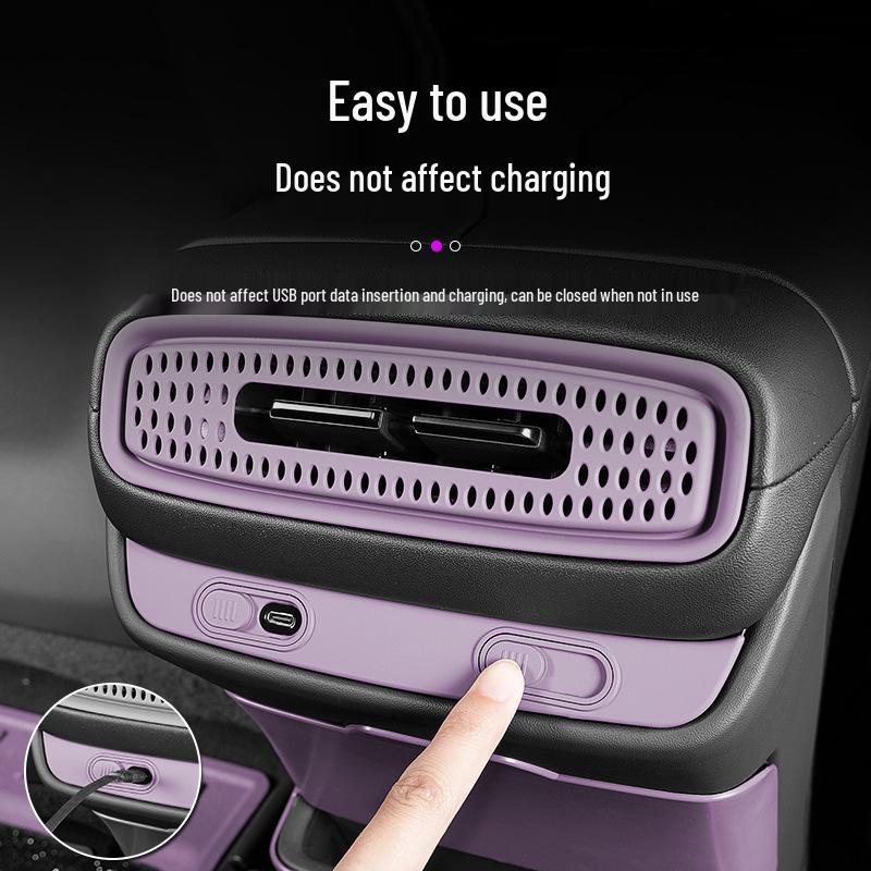 Xiaomi SU7 Rear Seat Fridge & Air Vent Cover with USB Port & Car Door Button Protector