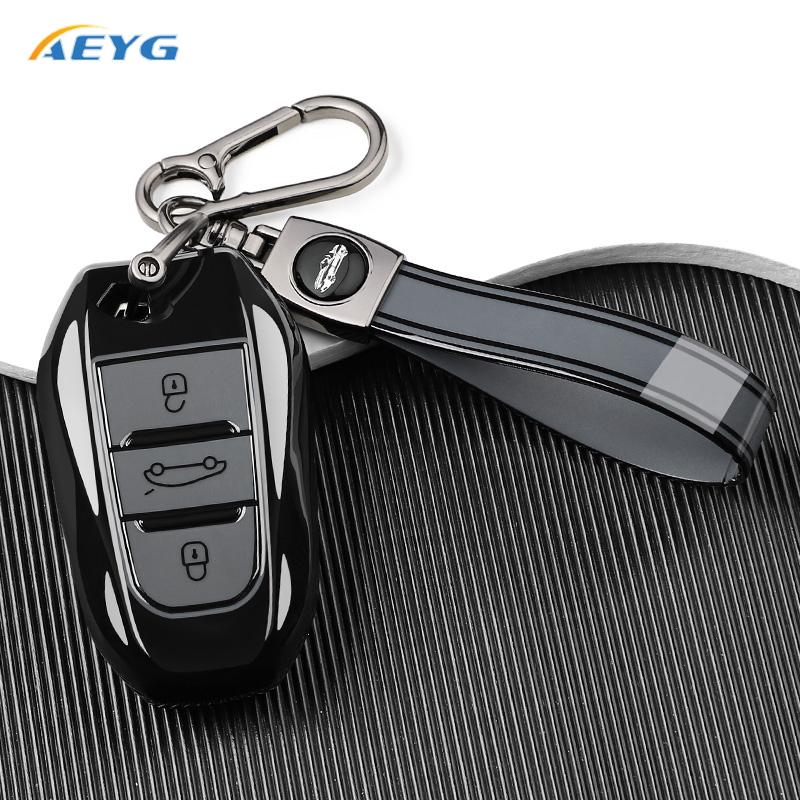 Car Remote Key Case Cover Shell Fob For Peugeot 308 408 508 2008 3008 4008 5008 For Citroen C4 C6 C3-Xr Keychain Accessories