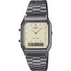 Casio Ana-Digi Quartz Watch Vintage Series AQ-230GG-9A Unisex Dual Time Light Gold