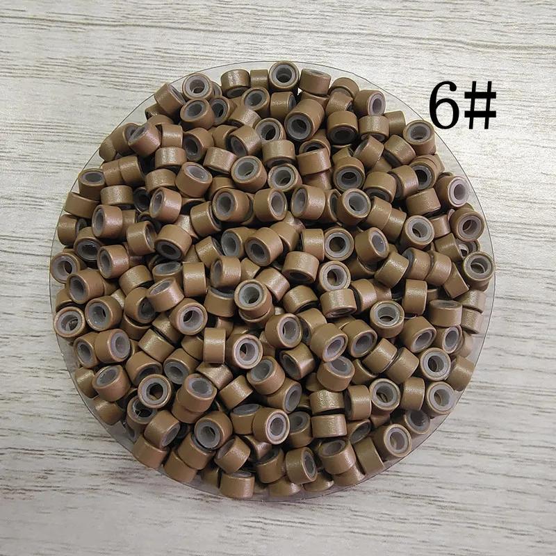 1 Beutel/100 Stück Mikroglieder/Perlen + 1 Stück Zugnadel + 1 Stück Häkelnadel + 1 Stück 3-Loch-Zange für Haarverlängerungen