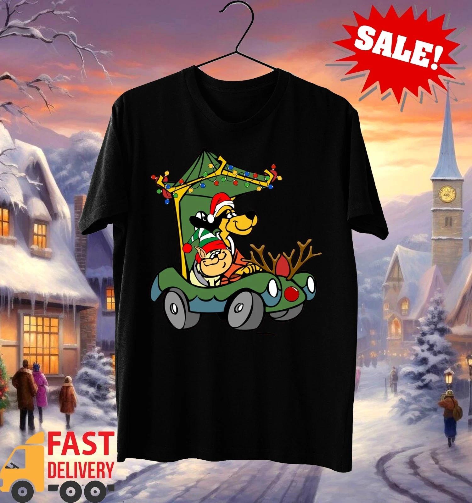 

Hong Kong Phooey Xmas Car Christmas T-Shirt Black Unisex S-2XL L