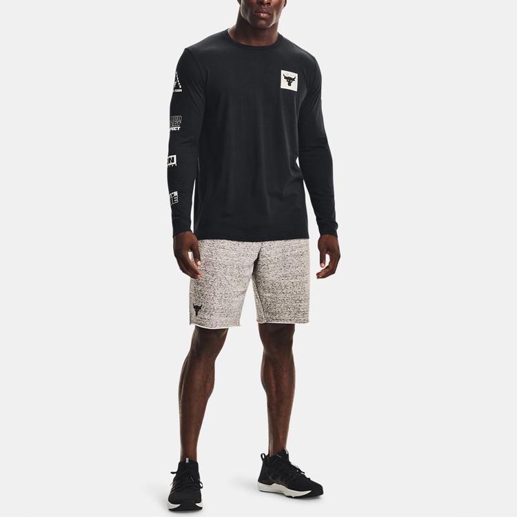 Under Armour Project Rock Brahma Bull Training Long Sleeve T-Shirt Men Tops Black 1367115-001