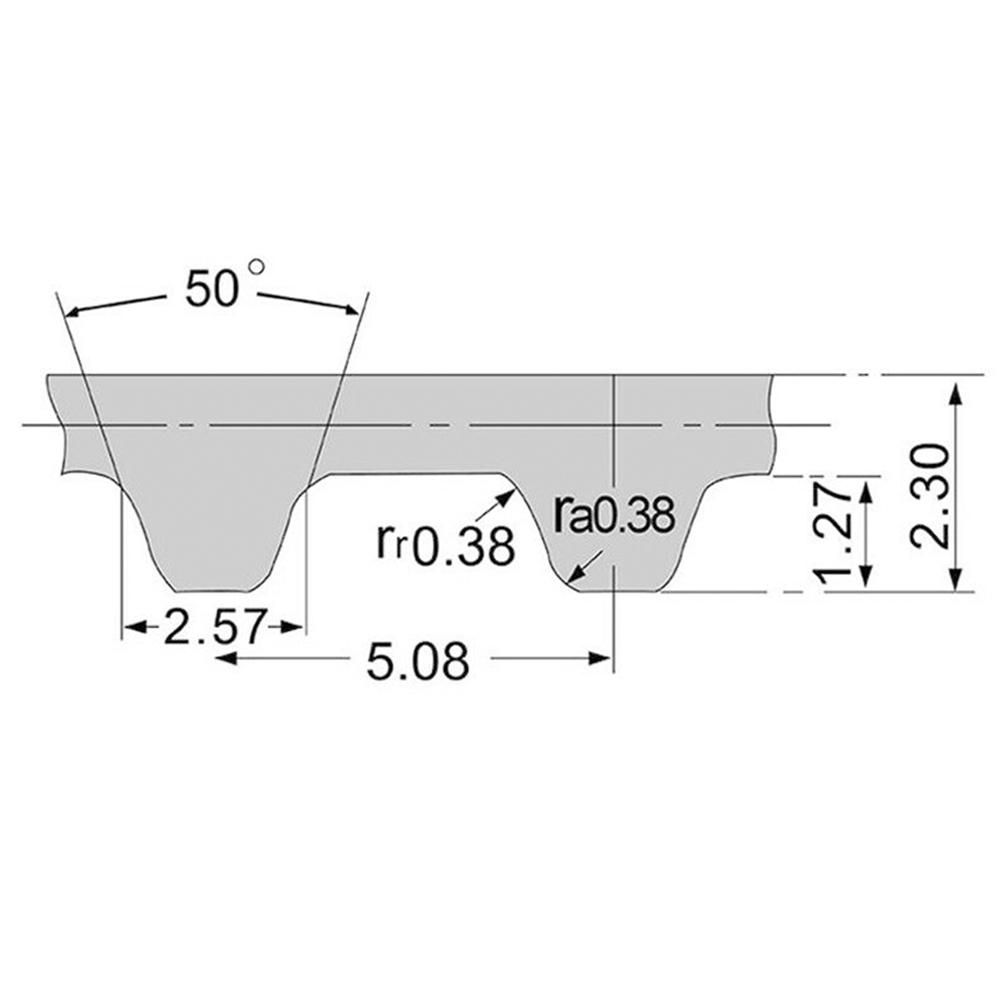 Timing Belt 5.08mm Spacing 5KG Tensile Strength Closed Loop