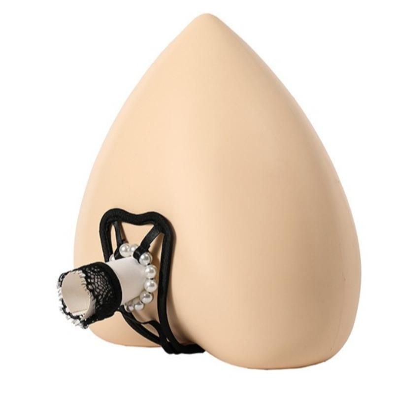 Sissy Dessous Herren Ausgeschnitten C-String Unsichtbare Slips Offene Penis Tasche Bikini Tanga Slips Perlen O-Ring Enhancer Unterwäsche