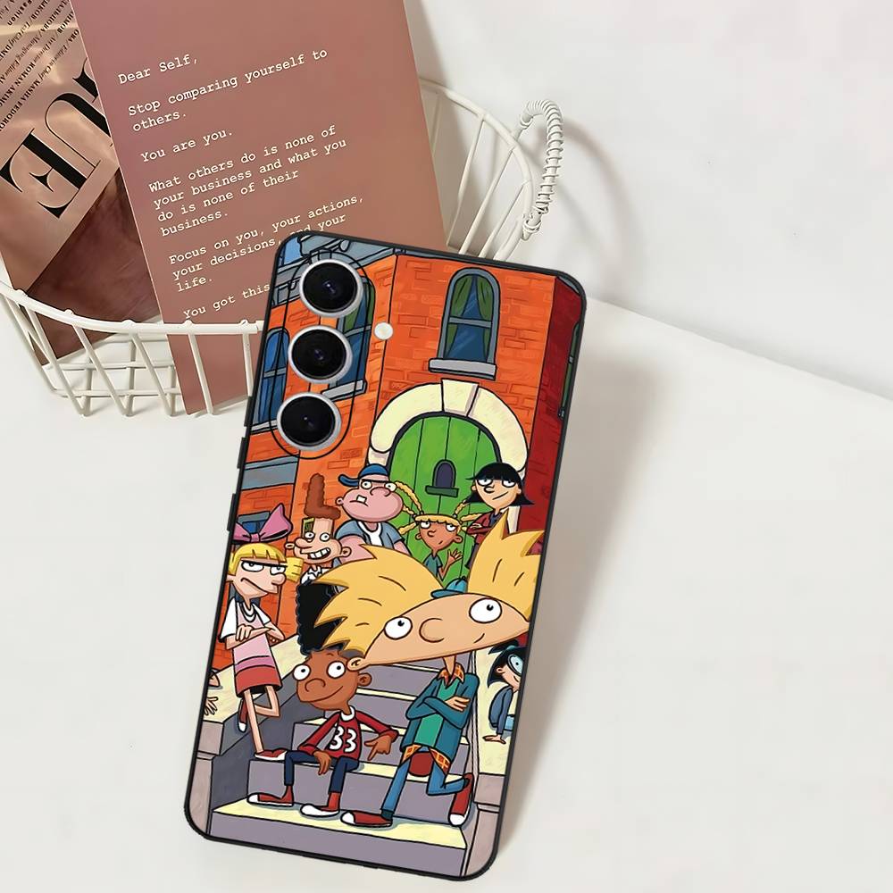 Hey A_Arnolds Cartoon Phone Case For Samsung S 24 Fe 25 Ultra Plus 20 Lite 21 30 22 23 24 22 Ultra 5G Fundas