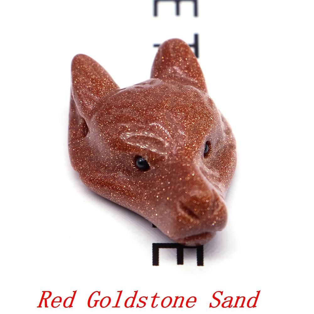 Testa di Lupo in Pietra Naturale da 1,5" Cristallo Curativo Reiki Animale Scolpito a Mano Statuetta Decorazione in Pietra Preziosa Fai da Te Accessori per Gioielli Regali