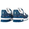 Louis Vuitton Trainer Low Top Skateboard Shoes Men's Sea Blue 1A9JGN( )