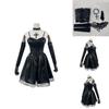 Stylish Misa Amane Death Note Anime Cosplay Black Dress For Halloween And Parties