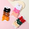 6Pcs/Set New Christmas Fluff Cute Bows Baby Hair Clips Candy Color Girls Princess Hairpins Barrettes Kids Hair Accessories