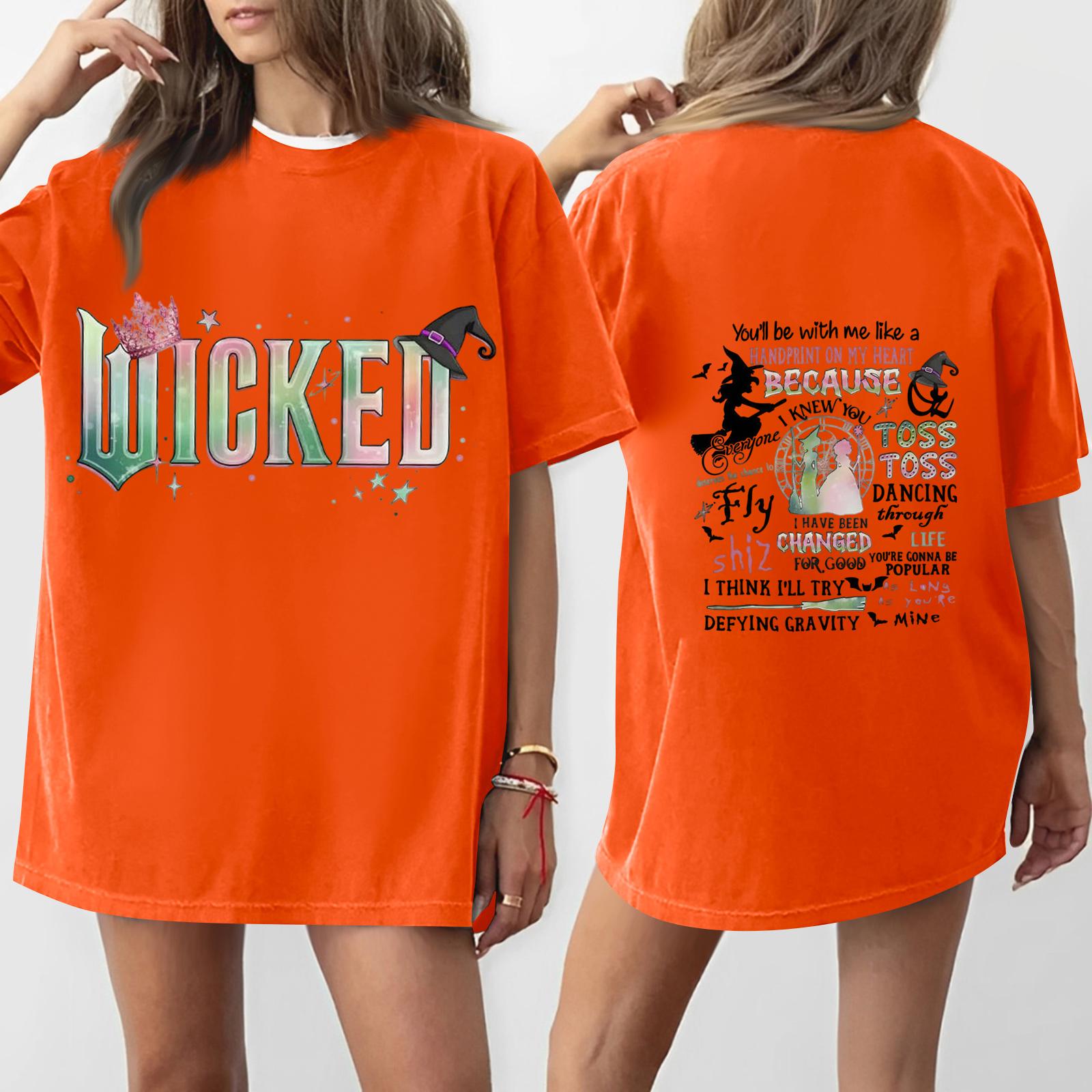 

Women s Casual Fashion Round Neck Printed Short Sleeve T-Shirt Top M оранжевый