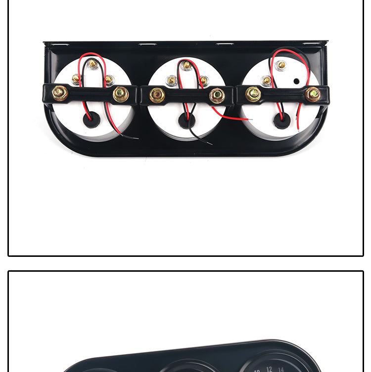 Triple Gauge Car Accessory: Voltage, Oil Pressure & Water Temperature