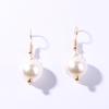Popular women's fashion exaggerated large imitation pearl necklace bracelet earrings set personalized jewelry set