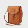 Rhombus embroidery contrasting color mobile phone bag summer new personalized change shoulder messenger bag