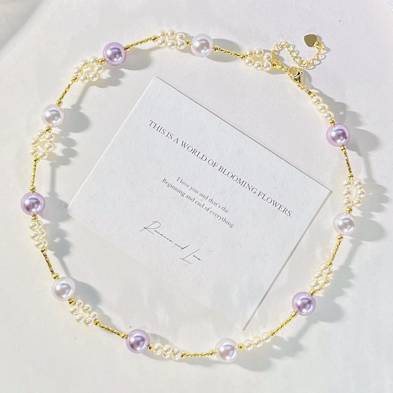 Strong Light High Quality Artificial Crystal Necklace Design Sense Necklace Collarbone Chain