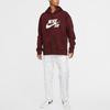 Nike SB Skateboardová ležérní fleecová mikina přes hlavu Pánské topy vínová CK5125-638