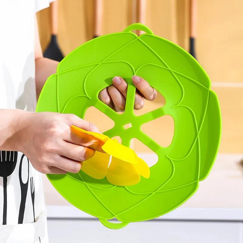 Spill Stopper Lid Cover Silicone Lid for Pot Cooking Tools Flower Pots Cookware for Home Saucepan Kitchen Accessories Gadgets