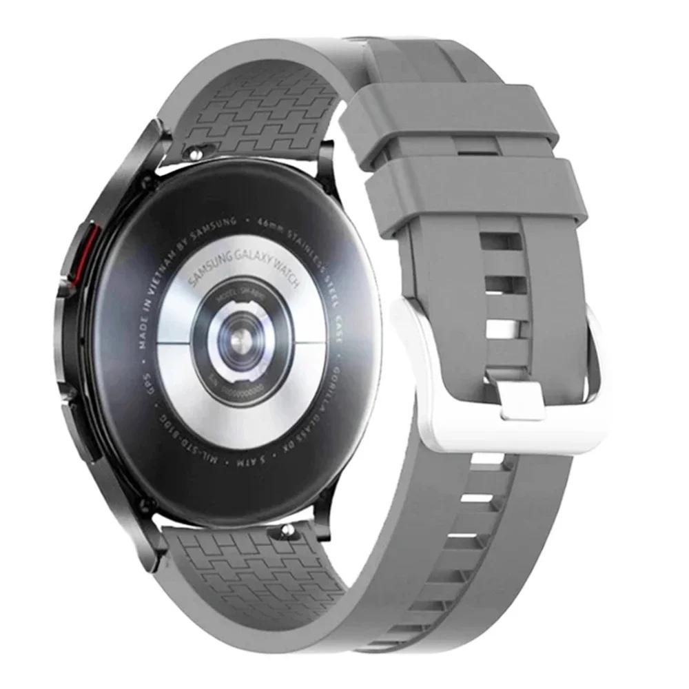 Silicone 20mm 22mm Watch Strap For Samsung Galaxy Watch 7/6/5 Pro 44mm 40mm 4 6 Classic 43mm 47mm Bracelet Sports Band Wristband