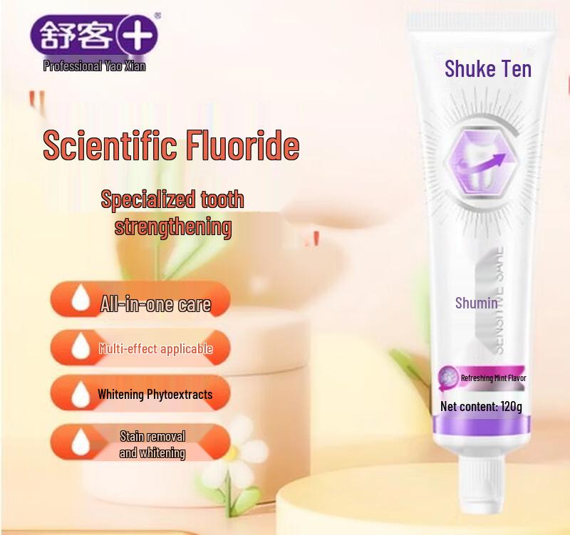 Shuke Strontium Salt Sensitive Teeth Toothpaste, Fresh Mint (3x120g)