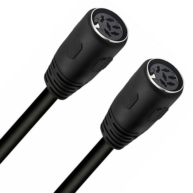 DIN 6Pin Female to Female Sound Video Cable for Sound Microphone Guitar Digital Instrument Equipment Testing Application