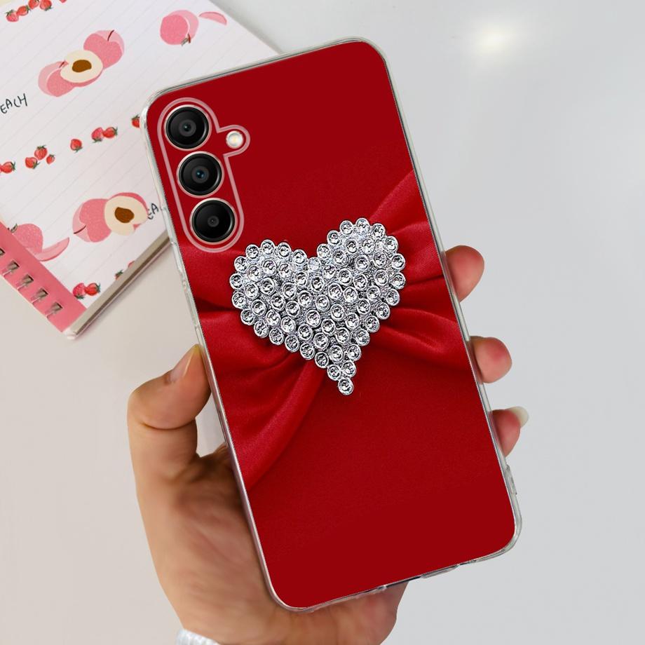 For Samsung A06 A16 Case Coque Transparent Soft Silicone Back Cover For Samsung Galaxy A06 Funda Flower Butterfly Love Heart