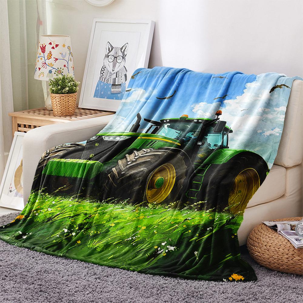 Truck Print Flannel Blanket, High quality Comfortable for All Seasons, Home Decor, Warmth and Comfort, Perfect for Christmas Gifts