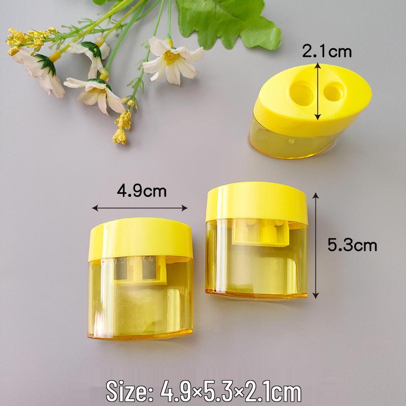 Double Hole Manual Pencil Sharpener with Print Advertising Logo - Ideal for Students and Gifts