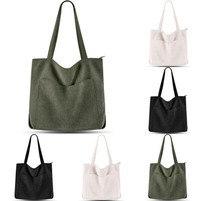 Bolsas Tote Wowen de Grande Capacidade para Trabalho, Deslocamento, Bolsa de Transporte, Estilo Universitário, Roupa de Estudante, Bolsa de Ombro para Livros