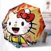 1pc Hello Kitty Automatic Opening/Closing Umbrella - Portable Three-Fold Design with 8-Bone Iron Frame - Outdoor, Gift for Fans, Travelers, Everyday U