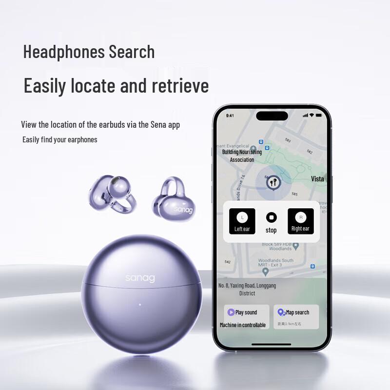 SANAG S6S Bone Conduction Clip-On Bluetooth Headset