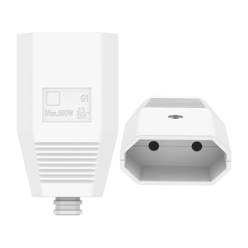 Flat Couplers 250V 2.5A Europlug Adapter For Lighting Fixture Small Appliance Double Insulated 2Pin European Device