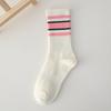 Women's Summer Comfortable Breathable Simple College Style Striped Tube Cotton Socks