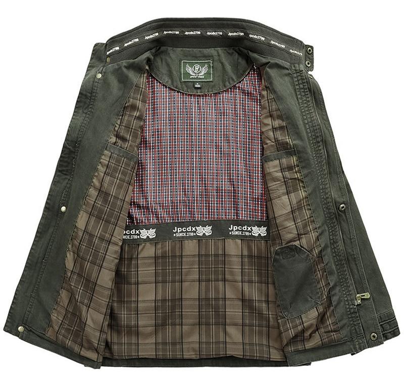 Men's Windbreakers Multi-pocket Cotton Jackets Slim Fit Men Streetwear Parka Coats M-7XL
