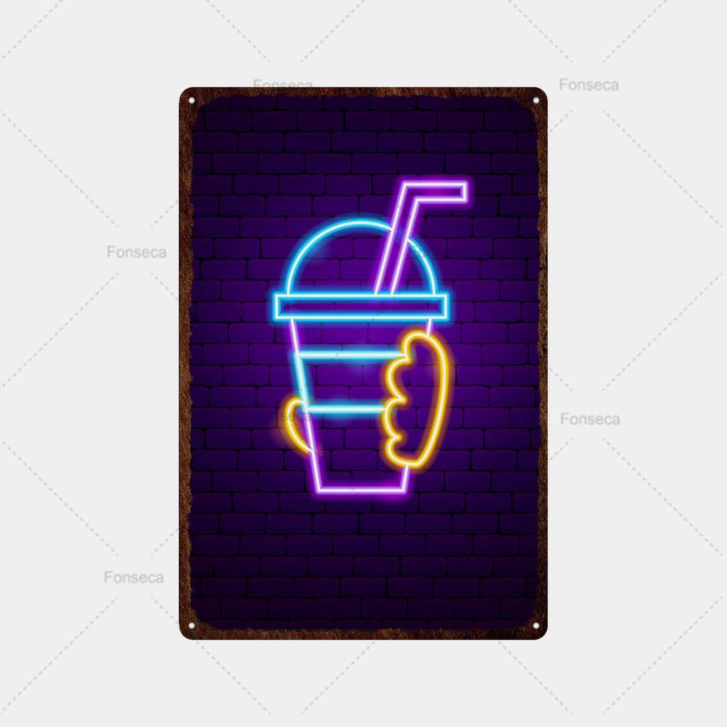 Neon-Spielschild, Metallschild, Vintage-Blechschild, Metall, Vintage-Bar, Vintage-Wanddekoration, Bar, Club, Loch, Metallposter