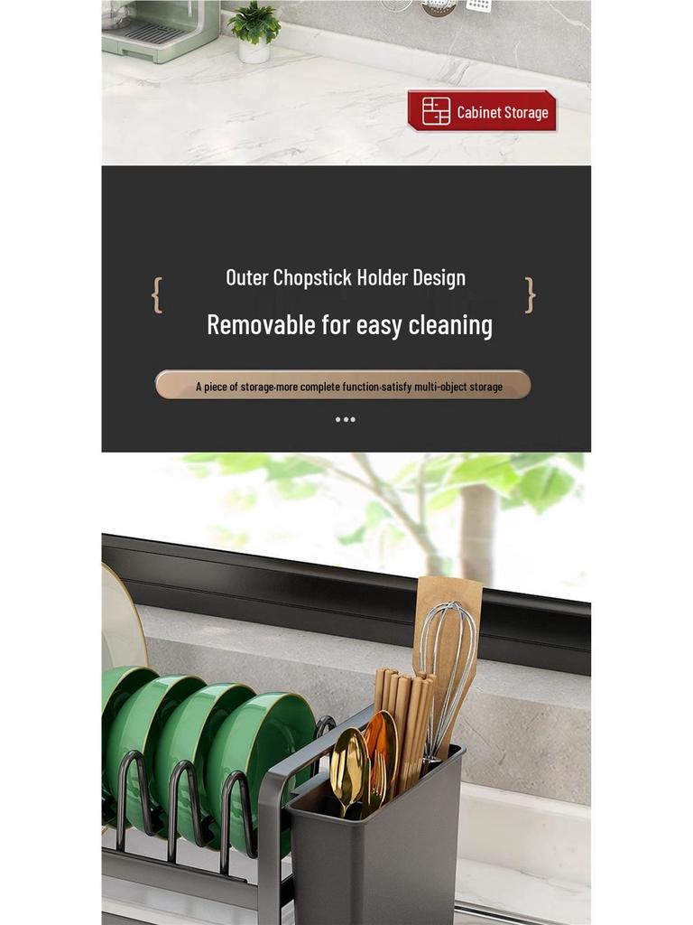 Multifunctional Kitchen Countertop Dish Rack Organizer