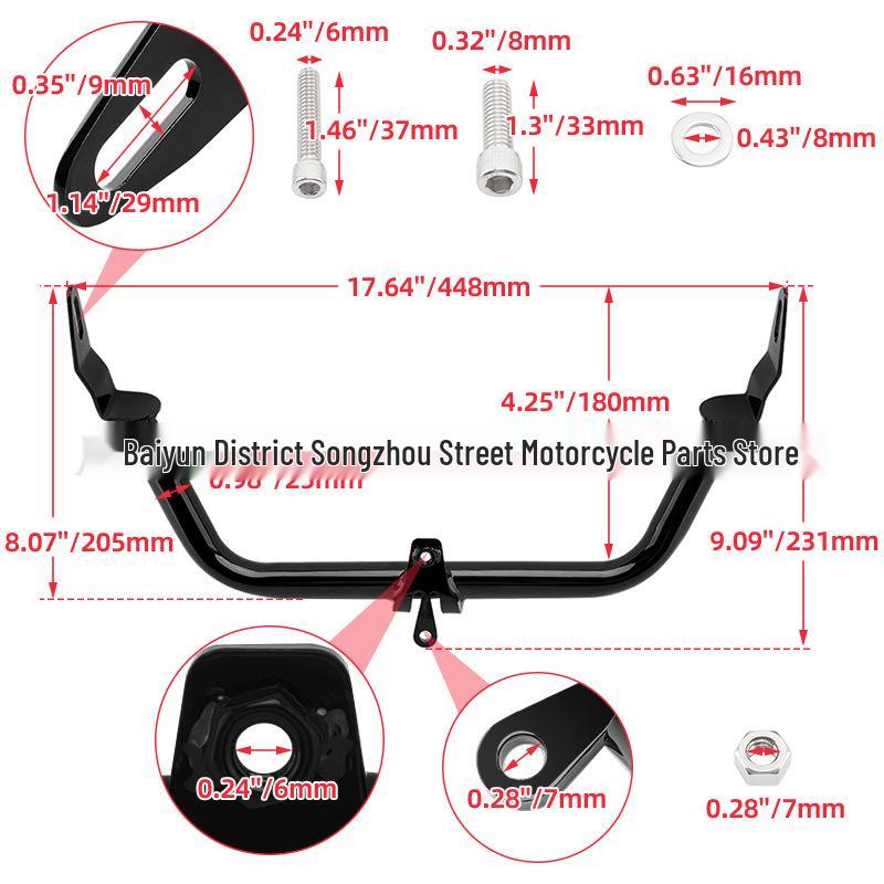 High-End Harley Road Glide Dual Headlight Bracket for 2015-2023