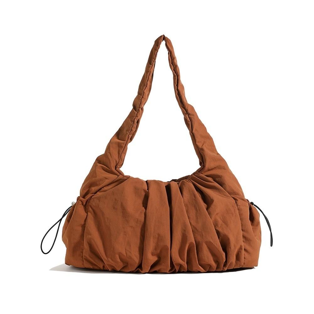 Casual Nylon Cloud Shoulder Bag Large Capacity Drawstring Cloud Tote Bag Portable Korean Ins Style Cloud Handbag Women