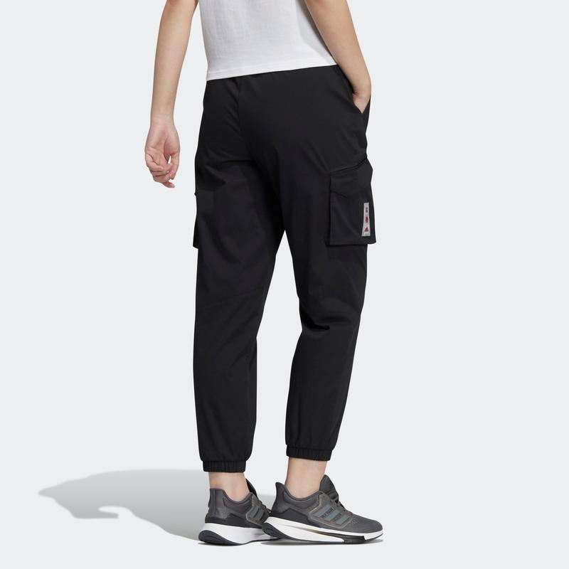 Adidas CNY Tiger Year Limited Edition Casual Breathable Woven Tapered Pants Women Bottoms Black HC2796