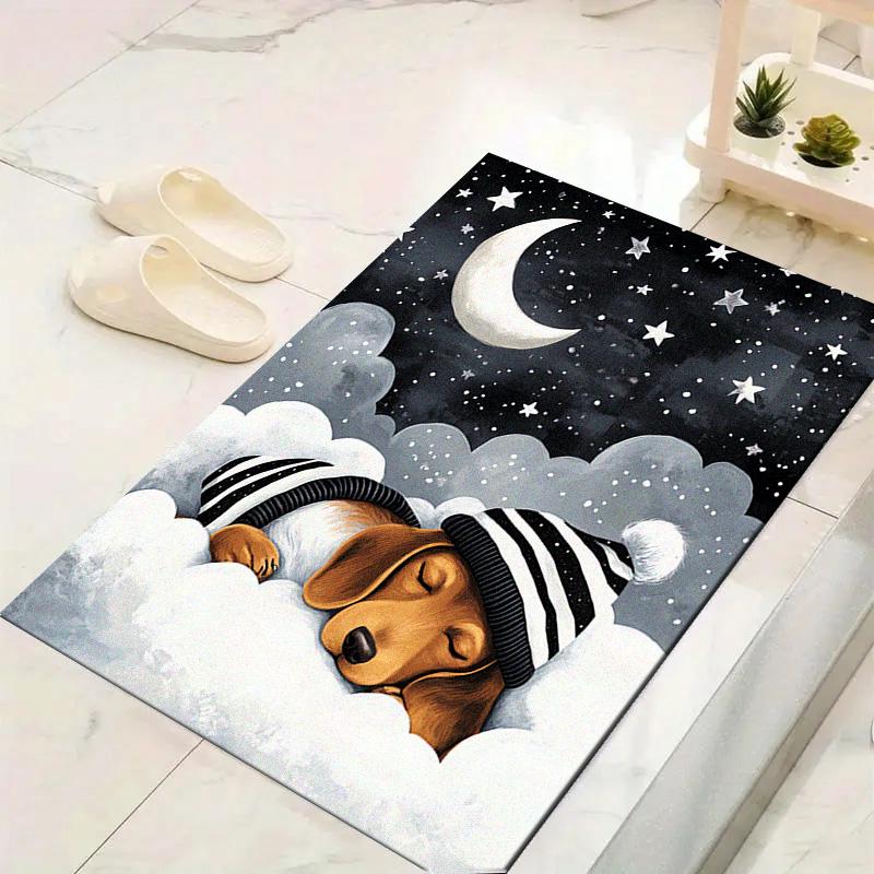 Good Night Dogs Carpet Rug for Living Room Bedroom Home Sofa Decoration,Kids play Non-slip Floor Mat