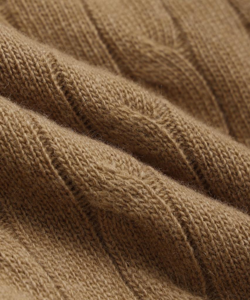 BROOKS BROTHERS Wool Cable Sweater (Beige) (Bbwrmbf401)
