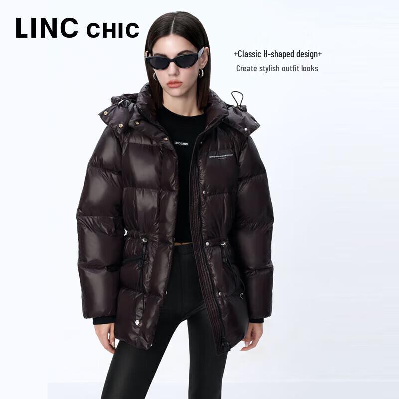 Jinyujie Damen 2024 Winter Kurze Daunenjacke