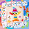 Children DIY Jigsaw Puzzle Rainbow Sensory Wooden Toys Tangram Puzzle Toys Montessori Education Imagination Shape Matching Games