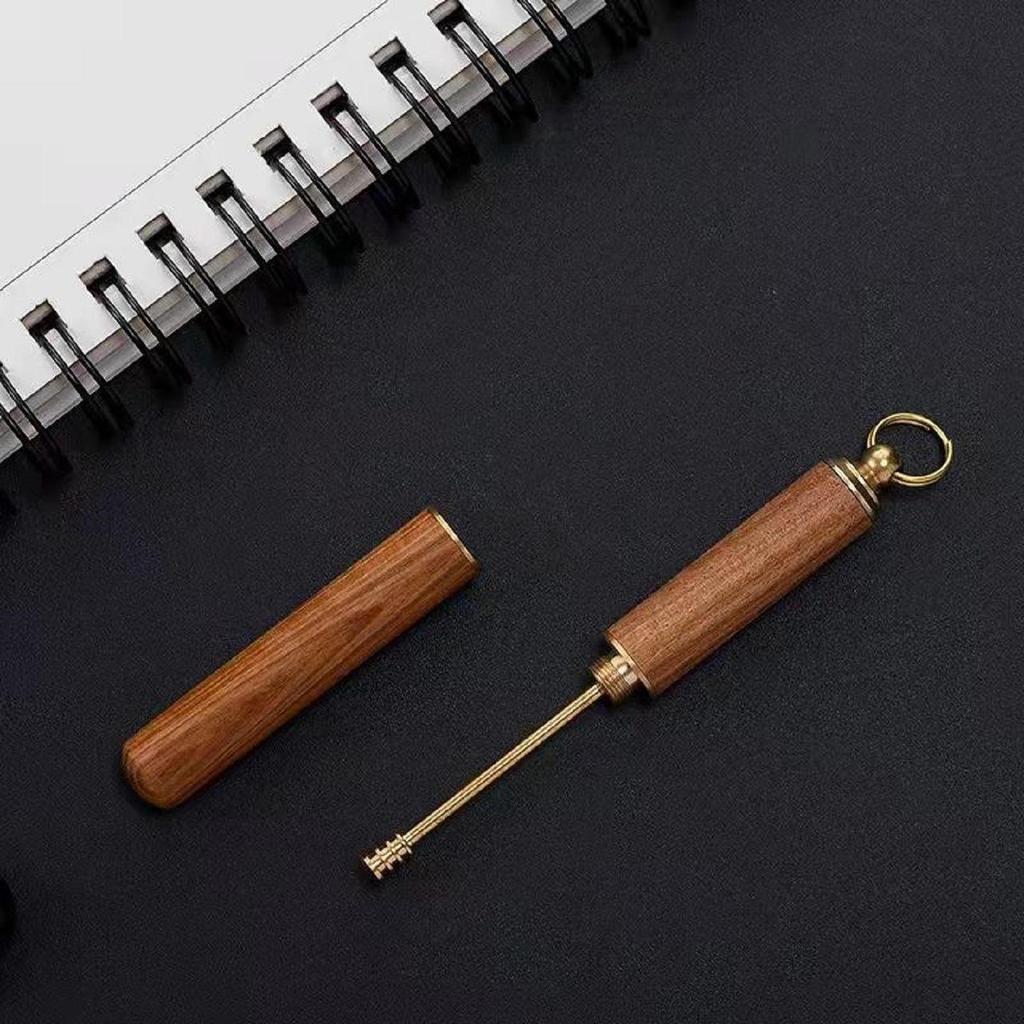 Solid Wood Keychain Pendant Ear Pick - Portable, High Quality