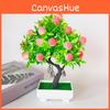 Peach Plant Simulation Potted Decoration Home Living Room Desk Office Ornament