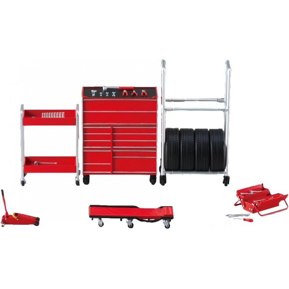 De Agostini Набор для сборки гаража в масштабе 1:8 Красный Набор для сборки гаража