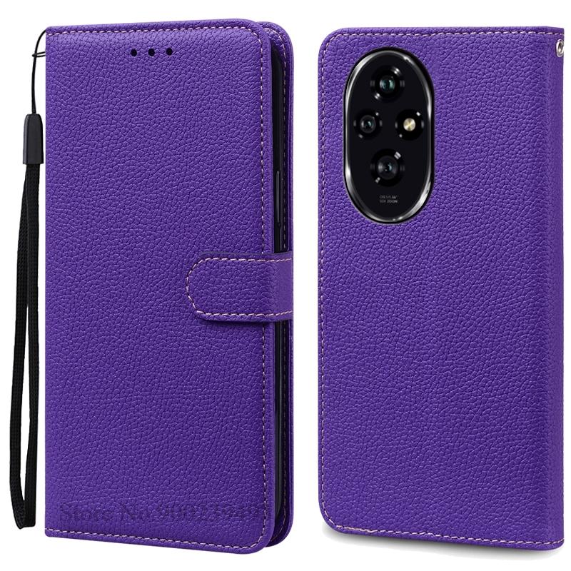 For Honor 200 Case Honor 200 Pro Case Silicone Pu Leather Wallet Case For Honor 200 5G Phone Case For Honor 200 Pro Cover Fundas