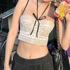 INS Fashion Style New Sexy Tube Top Shoelace Tops Lace Lace Inner Wear Short Halter Spaghetti Straps Vest for Women