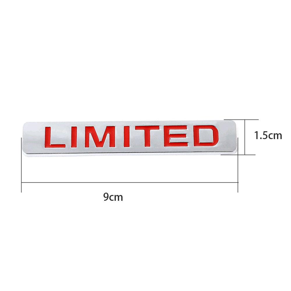 Adhesivo Metálico 3D Edición Limitada Coche Auto Emblema Insignia Adhesivo Calcomanía Emblema Cromado Parachoques de Puerta Maletero Adhesivo para Estilo de Coche