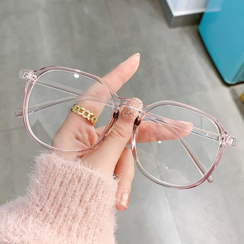 New Anti-blue Light Flat-light Glasses For Women Large Frame Glasses Myopia Glasses Glasses Frame 21007