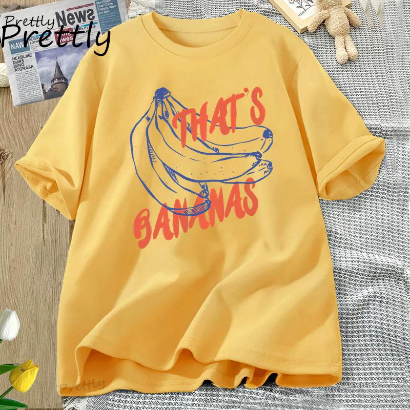 Banana Fruit T Shirt Funny Vintage Banana Graphic Tee Men Women Cotton Round Neck Food Tshirt Humorous Short Sleeve Clothes